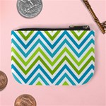 Green Chevron Mini Coin Purse Back