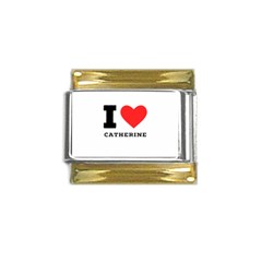 I Love Catherine Gold Trim Italian Charm (9mm) by ilovewhateva