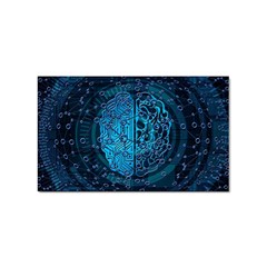 Artificial Intelligence Network Blue Art Sticker Rectangular (100 Pack) by Semog4