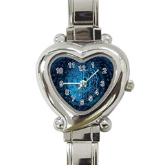 Artificial Intelligence Network Blue Art Heart Italian Charm Watch by Semog4