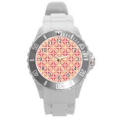 Pattern 166 Round Plastic Sport Watch (l) by GardenOfOphir