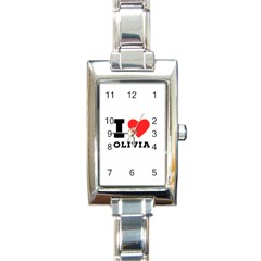 I Love Olivia Rectangle Italian Charm Watch by ilovewhateva