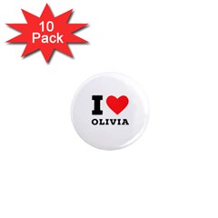 I Love Olivia 1  Mini Magnet (10 Pack)  by ilovewhateva