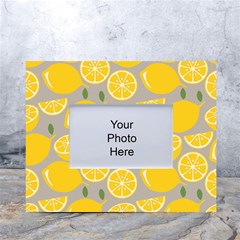 Lemon Background Lemon Wallpaper White Tabletop Photo Frame 4 x6  by Semog4