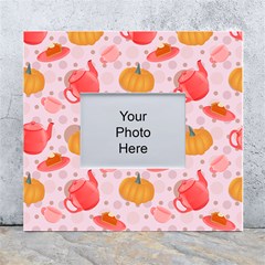 Pumpkin Tea Cup Pie Dessert White Wall Photo Frame 5  X 7  by Semog4