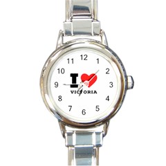 I Love Victoria Round Italian Charm Watch by ilovewhateva