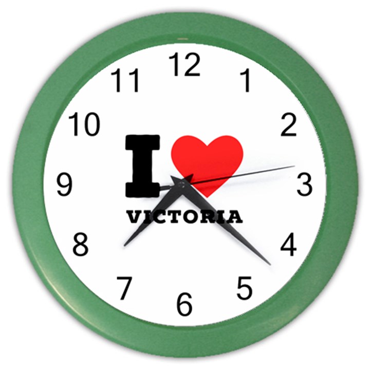 I love victoria Color Wall Clock