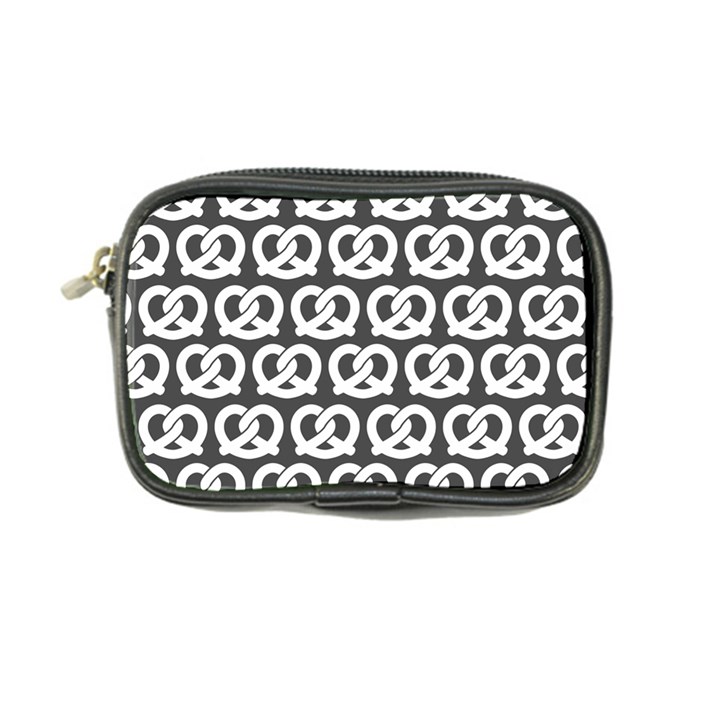 Gray Pretzel Illustrations Pattern Coin Purse