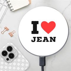 I Love Jean Wireless Fast Charger(white) by ilovewhateva