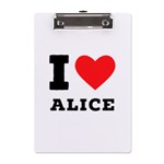 I love alice A5 Acrylic Clipboard Front