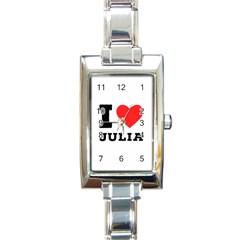 I Love Julia  Rectangle Italian Charm Watch by ilovewhateva