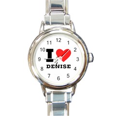 I Love Denise Round Italian Charm Watch by ilovewhateva