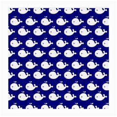 Cute Whale Illustration Pattern Medium Glasses Cloth (2 Sides) by GardenOfOphir