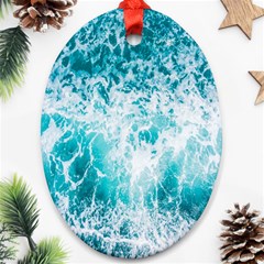 Tropical Blue Ocean Wave Ornament (oval) by Jack14