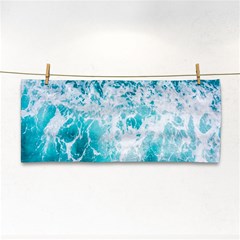 Tropical Blue Ocean Wave Hand Towel by Jack14