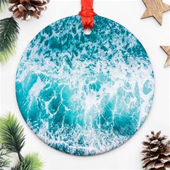 Tropical Blue Ocean Wave Ornament (round) by Jack14