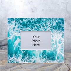 Tropical Blue Ocean Wave White Tabletop Photo Frame 4 x6  by Jack14