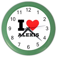 I Love Alexis Color Wall Clock by ilovewhateva