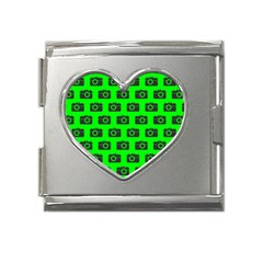 Modern Chic Vector Camera Illustration Pattern Mega Link Heart Italian Charm (18mm) by GardenOfOphir