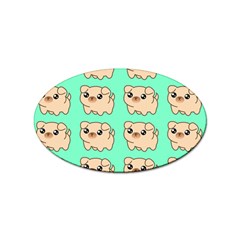 Puppy Pattern Dog Pet Sticker Oval (100 Pack) by Jancukart