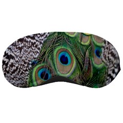 Peacock Bird Feather Colourful Sleeping Mask by Jancukart