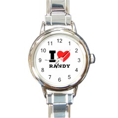 I Love Randy Round Italian Charm Watch by ilovewhateva