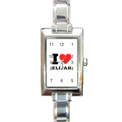 I Love Elijah Rectangle Italian Charm Watch by ilovewhateva