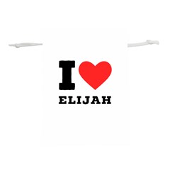 I Love Elijah Lightweight Drawstring Pouch (l) by ilovewhateva