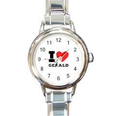 I Love Gerald Round Italian Charm Watch by ilovewhateva