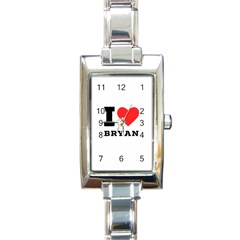 I Love Bryan Rectangle Italian Charm Watch by ilovewhateva