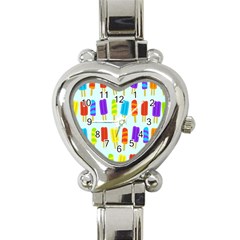 Background-29 Heart Italian Charm Watch by nateshop