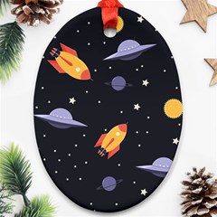 Cosmos Ornament (oval) by nateshop