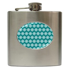 Abstract Knot Geometric Tile Pattern Hip Flask (6 Oz) by GardenOfOphir