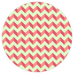 Modern Retro Chevron Patchwork Pattern Round Trivet by GardenOfOphir