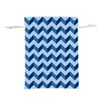 Modern Retro Chevron Patchwork Pattern Lightweight Drawstring Pouch (M) Back