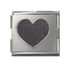 Texture-jeans Mega Link Heart Italian Charm (18mm) by nateshop