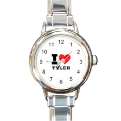 I Love Tyler Round Italian Charm Watch by ilovewhateva