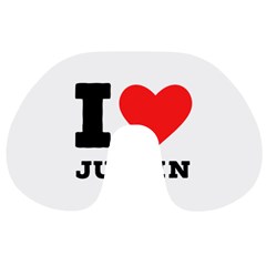 I Love Justin Travel Neck Pillow by ilovewhateva