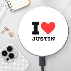 I Love Justin Wireless Fast Charger(white) by ilovewhateva