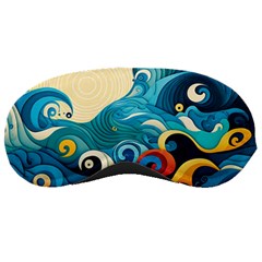 Waves Ocean Sea Abstract Whimsical (2) Sleeping Mask by Jancukart