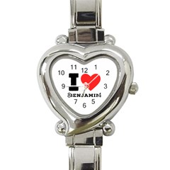 I Love Benjamin Heart Italian Charm Watch by ilovewhateva