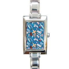 Medicine Pattern Rectangle Italian Charm Watch by SychEva