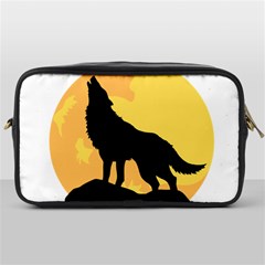 Wolf Wild Animal Night Moon Toiletries Bag (one Side) by Semog4