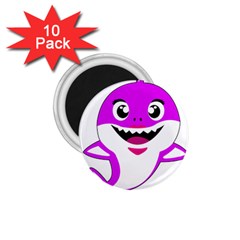 Purple Shark Fish 1 75  Magnets (10 Pack)  by Semog4