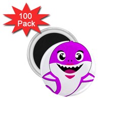 Purple Shark Fish 1 75  Magnets (100 Pack)  by Semog4