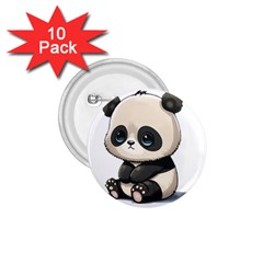 Cute Panda Bear Animal Cartoon 1 75  Buttons (10 Pack) by Semog4