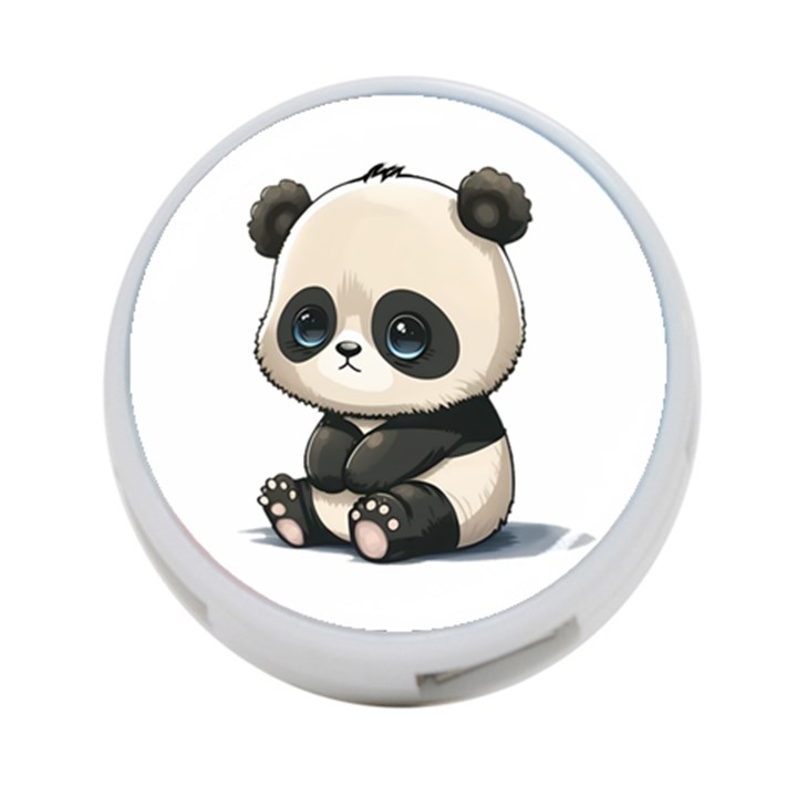 Cute Panda Bear Animal Cartoon 4-Port USB Hub (Two Sides)