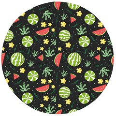 Watermelon Berries Patterns Pattern Wooden Bottle Opener (round) by Semog4