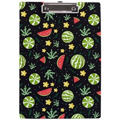 Watermelon Berries Patterns Pattern A4 Acrylic Clipboard by Semog4