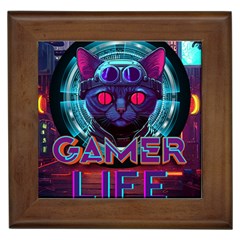 Gamer Life Framed Tile by minxprints